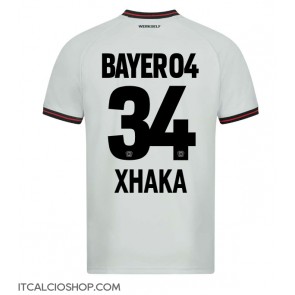 Bayer Leverkusen Granit Xhaka #34 Seconda Maglia 2023-24 Manica Corta